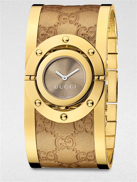 gucci bracelet watch gold.